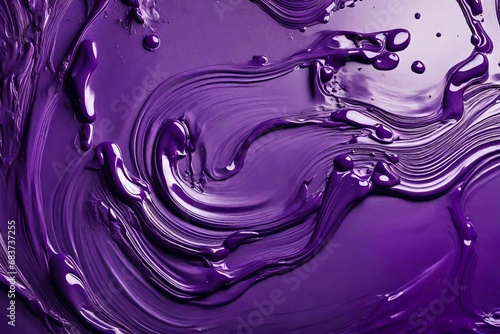 Purple color paint isolated against white background 