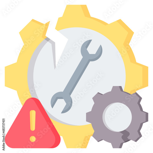 Technical Failure Flat Icon
