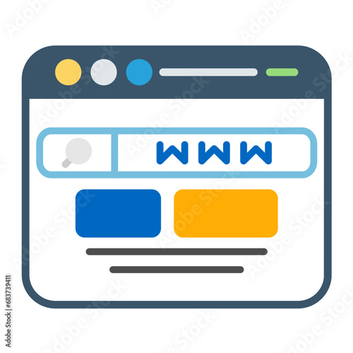 Www Flat Multicolor Icon