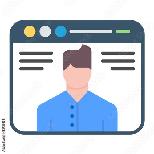 Page Visitors Flat Multicolor Icon