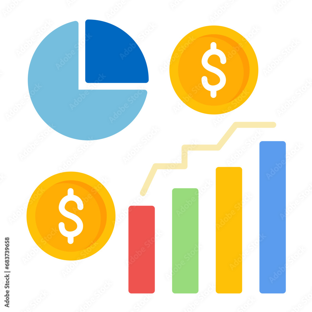 Analysis Diagram Flat Multicolor Icon Analysis Diagram Flat Multicolor Icon
