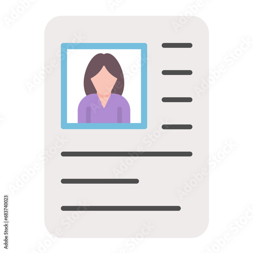 Resume Flat Multicolor Icon