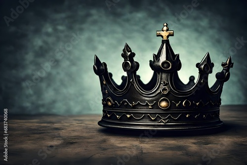 A blackcrown isolated on different background.  photo