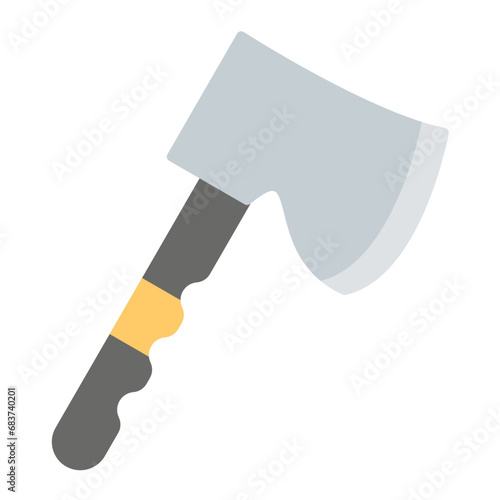 Hatchet Flat Multicolor Icon