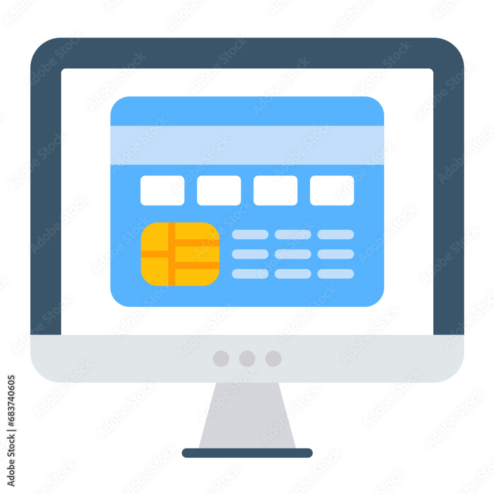 Online Payment Flat Multicolor Icon Online Payment Flat Multicolor Icon