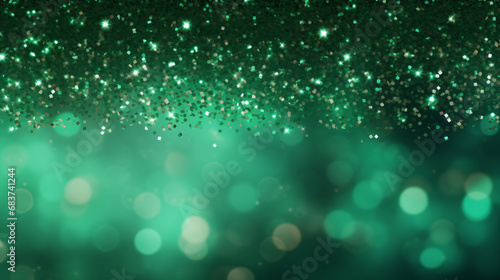 Green Christmas particles