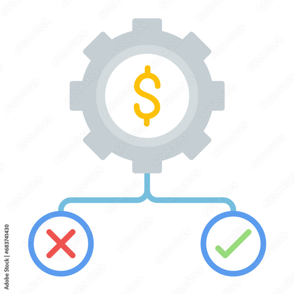 Business Decision Flat Multicolor Icon Business Decision Flat Multicolor Icon