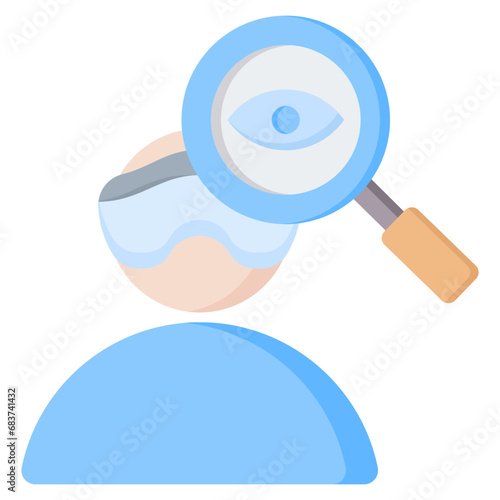 Examined Visually Flat Icon