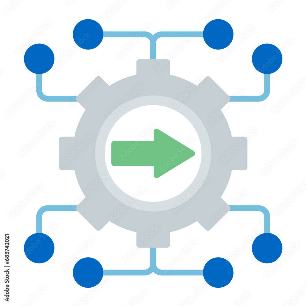 Integration Flat Multicolor Icon Integration Flat Multicolor Icon