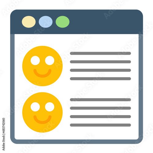 Positive Review Flat Multicolor Icon