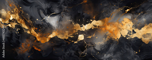 Beautiful abstract painting with amazing marble pattern photo