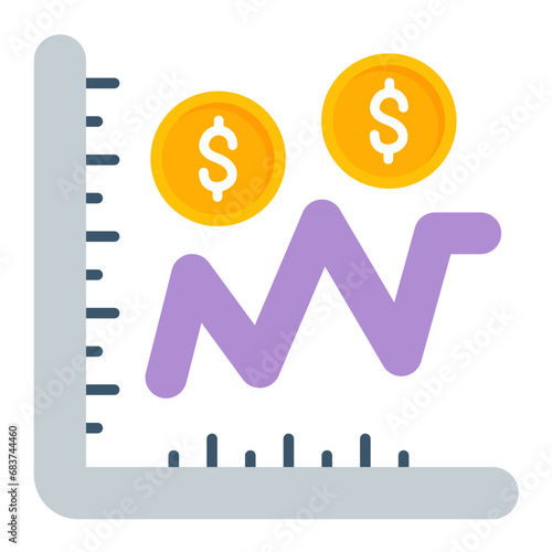 Fluctuate Flat Multicolor Icon