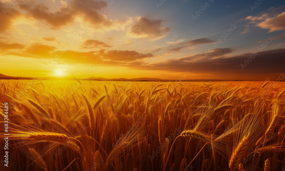 landscape of a wheat field 