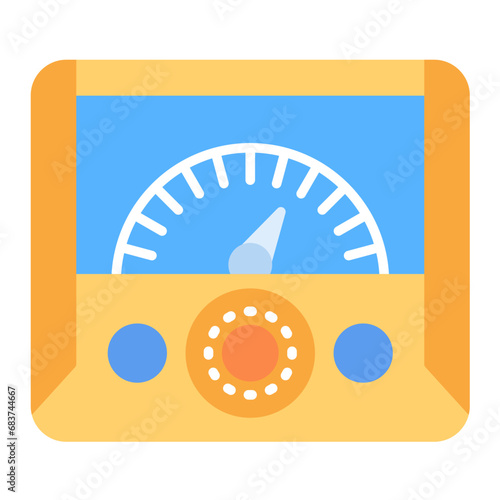 Ammeter Flat Multicolor Icon