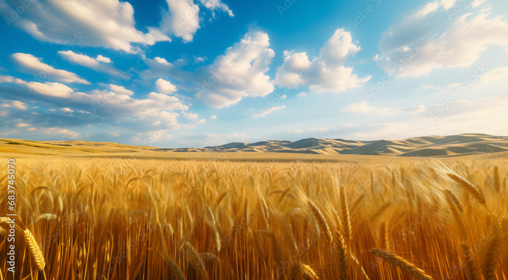 landscape of a wheat field 