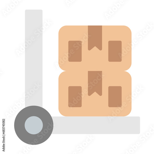 Box Carrier Flat Multicolor Icon
