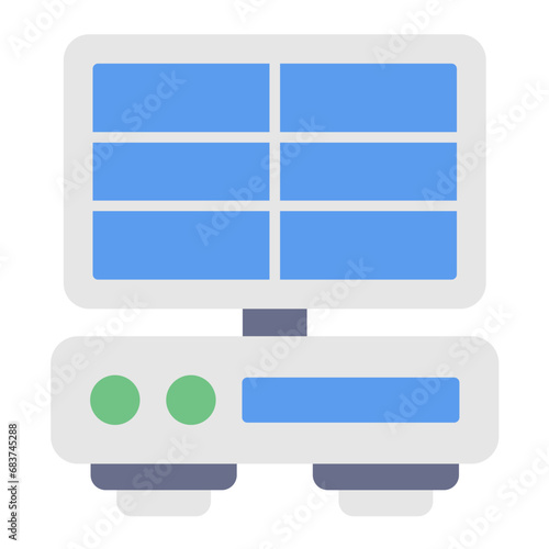 DVR Flat Multicolor Icon