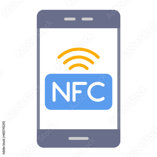 NFC Flat Multicolor Icon