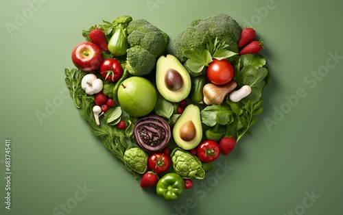 Heart Shaped Vegetable Arrangement Healthy Heart