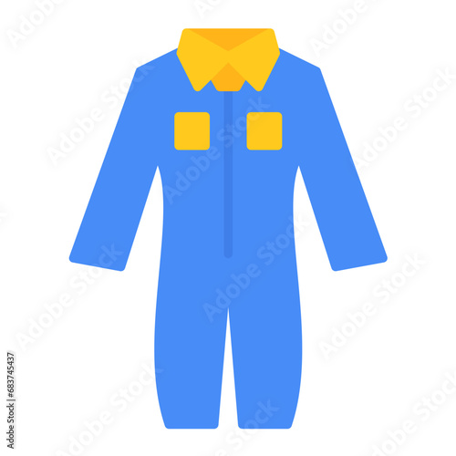 Coveralls Flat Multicolor Icon
