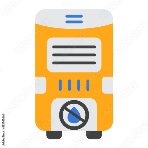 Dehumidifier Flat Multicolor Icon