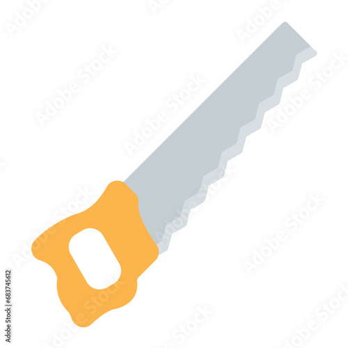 Handsaw Flat Multicolor Icon