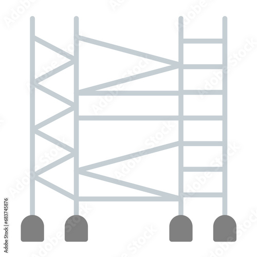 Scaffolding Flat Multicolor Icon
