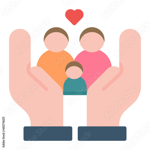 Family Flat Multicolor Icon
