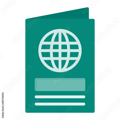 Passport Flat Multicolor Icon