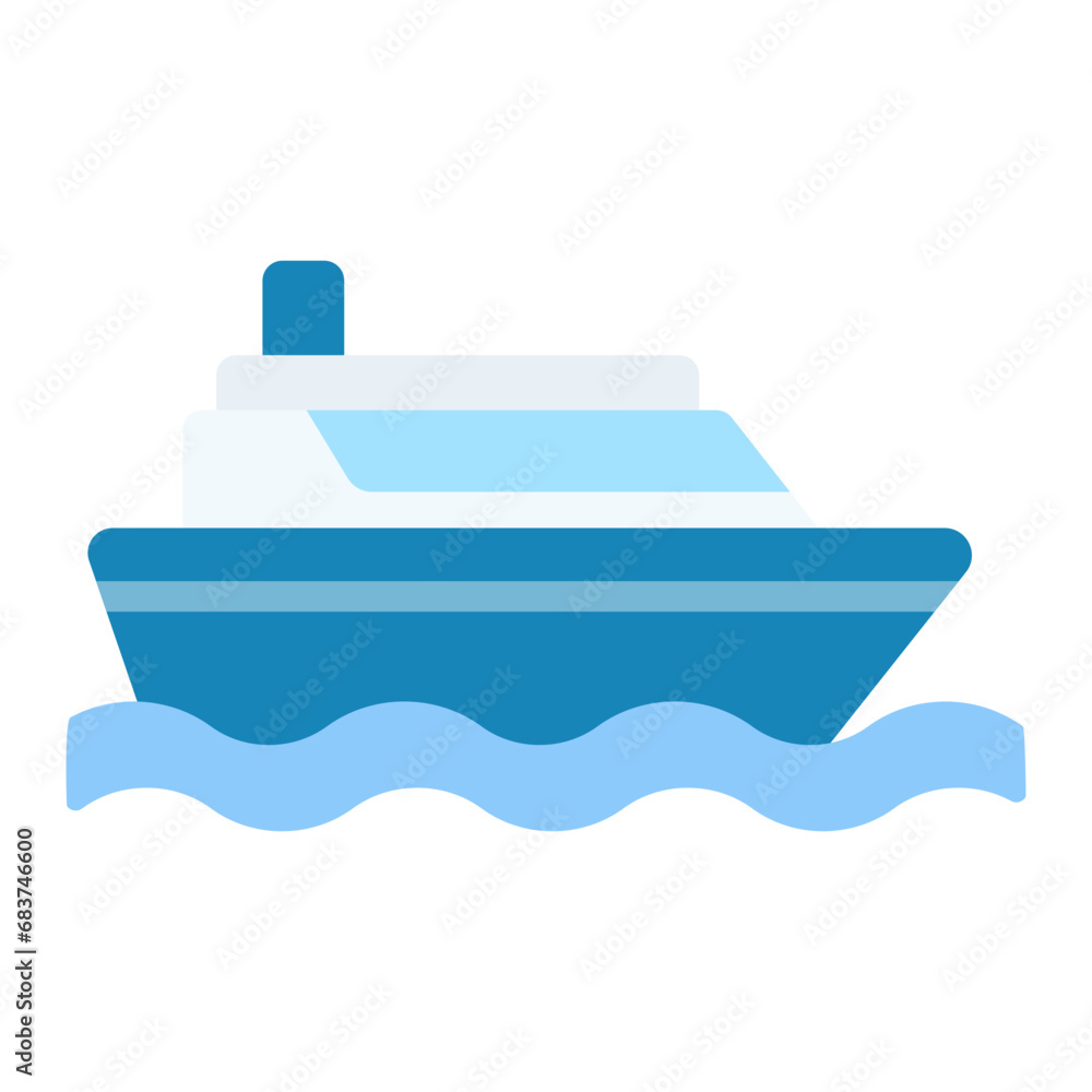 Boat Flat Multicolor Icon Boat Flat Multicolor Icon