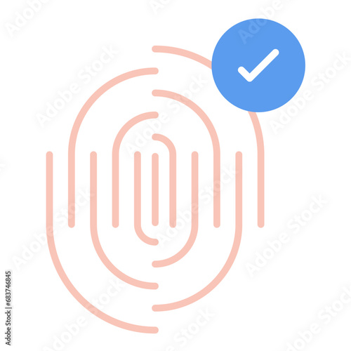 Biometrics Flat Multicolor Icon