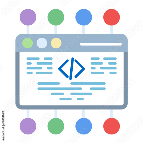Metadata Flat Multicolor Icon