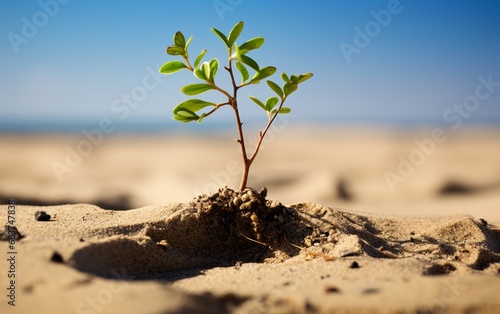 Thriving Tiny Sapling in the Sands, Growth Concept