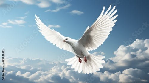 white dove flying in the sky photo