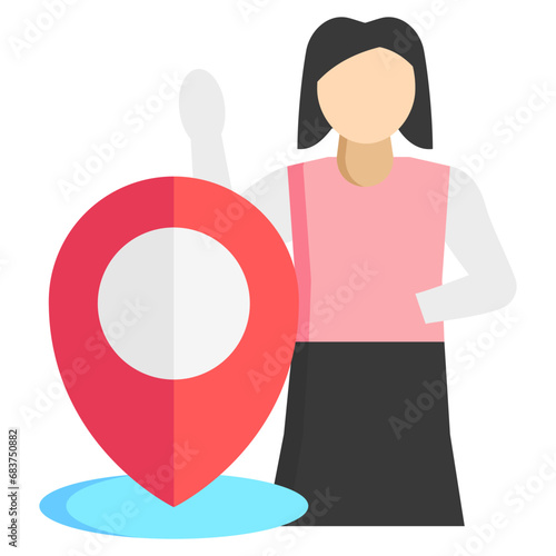 Map Pin multi color icons, related to transportation, ride sharing theme