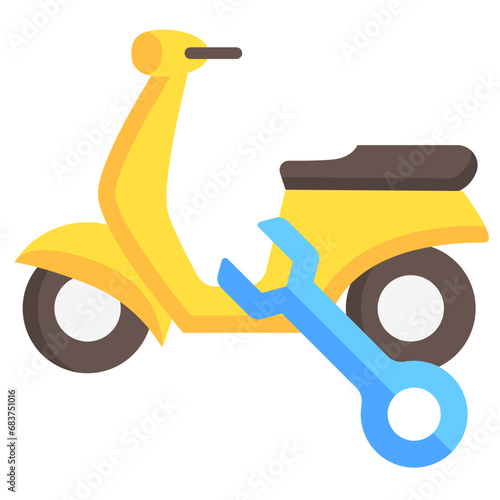 Maintenance multi color icons, related to transportation, ride sharing theme