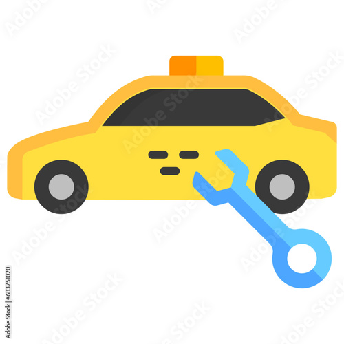 Car Maintenance multi color icons, related to transportation, ride sharing theme