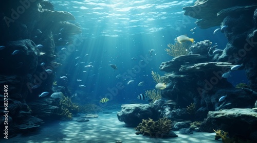 Underwater fish background © Kùmo