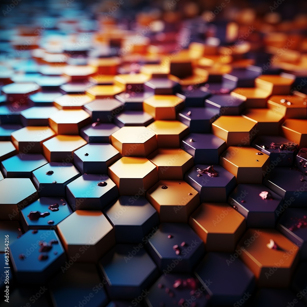 Une composition abstraite de cubes colorés en forme