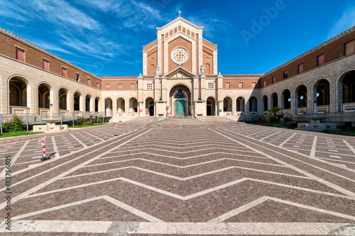 Nettuno, Italy - Sanctuary of Nostra Signora delle Grazie and Santa Maria Goretti which houses the crypt of the saint killed in 1902 photo