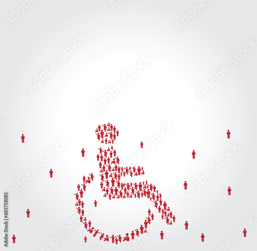 world disability day, vector disabled logo	