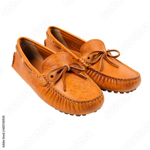 angled view of Driving moccasins shoes isolated on a white transparent background 