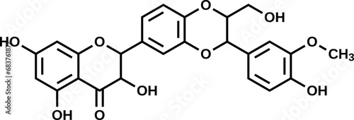 Silymarin structural formula