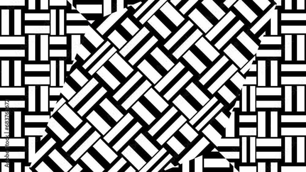Abstract background with black stripes.Seamless loop video.Monochrome pattern. Abstract background with black stripes.Seamless loop video.Monochrome pattern.