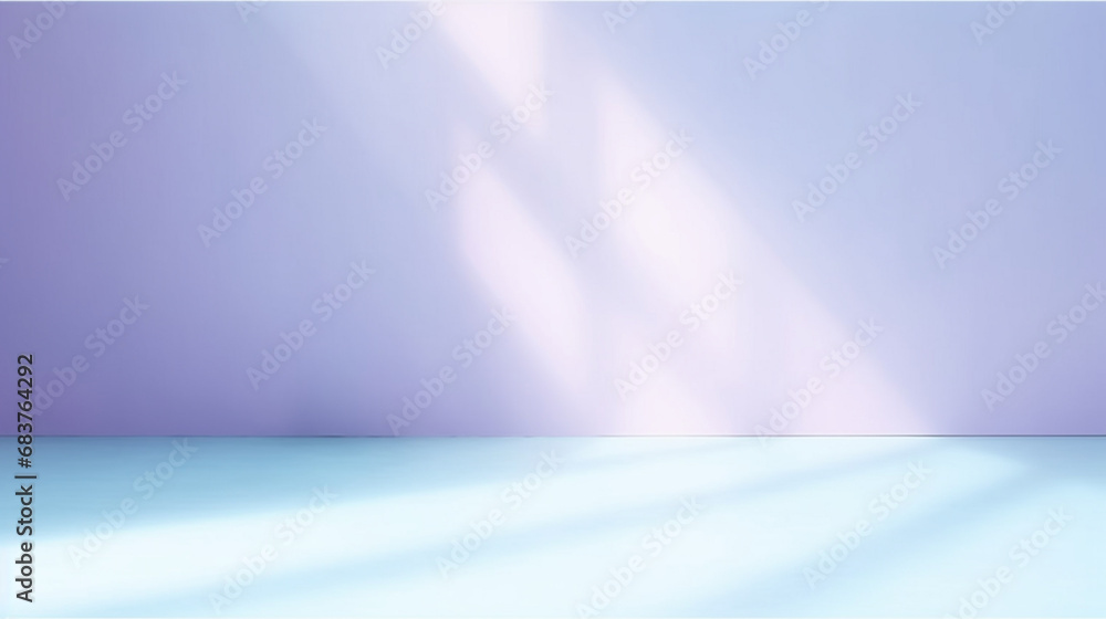 Empty bright purple room with incident light. Copy space for product presentation. Generative AI Empty bright purple room with incident light. Copy space for product presentation. Generative AI