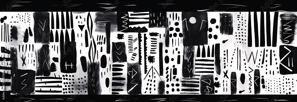 abstract brush strokes stripes and shapes woodcut - influenced graphics mundane materials