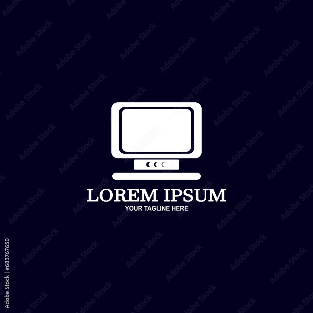 Computer logo, vector symbol PC Logo Template. Computer icon. Computer logo, vector symbol PC Logo Template. Computer icon.
