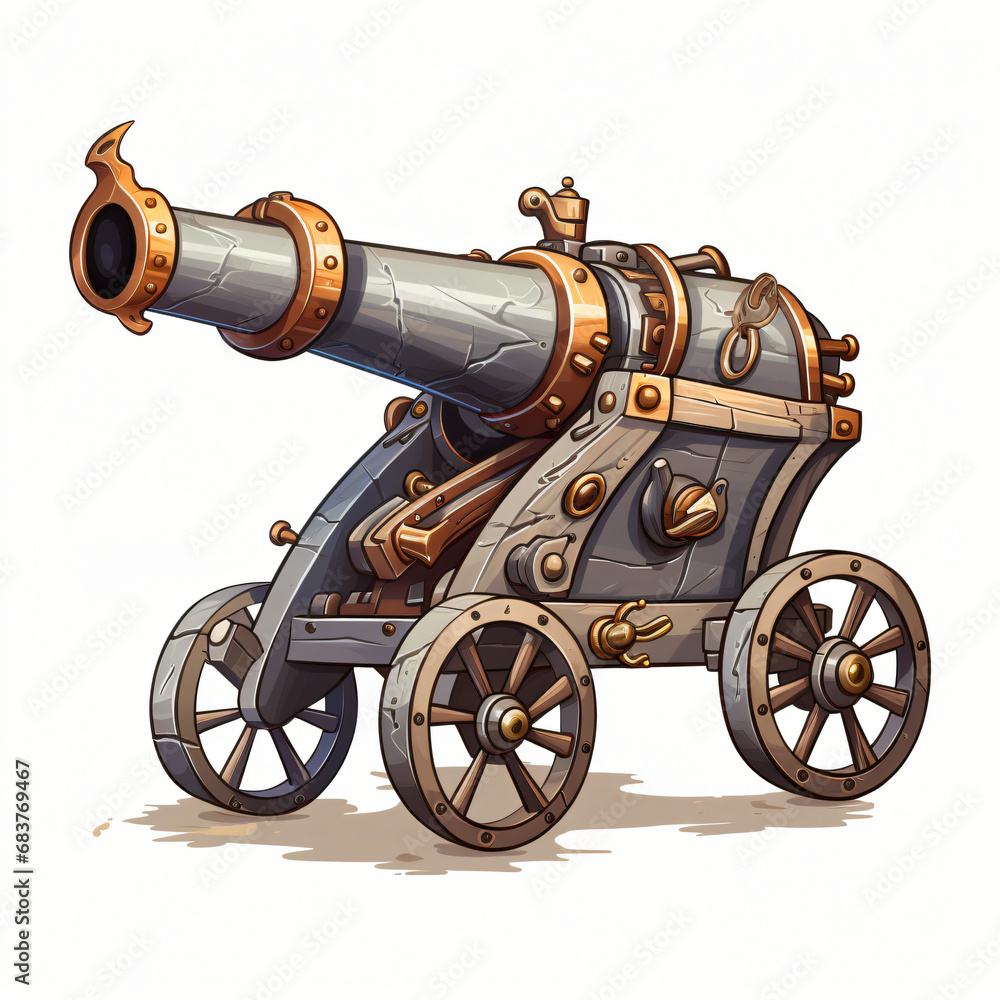 Cannon Clipart isolated on white background