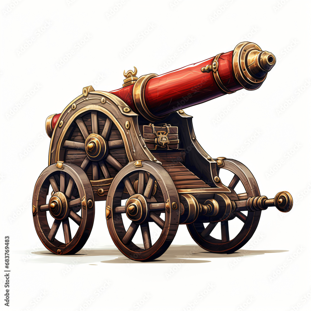 Cannon Clipart isolated on white background