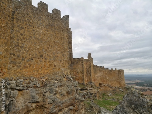 wall of the Caliphal Fortress of Gormaz in Soria, Asset of cultural interest fields of castile photo